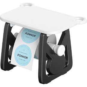 PONNOR Label Holder for Rolls and Fanfold Labels, Thermal Sticker Holder for Desktop Printer, Fragile Stickers for Shipping, Label Stand Accessory Supplies for Home, DIY, Office, Small Business(Pink)