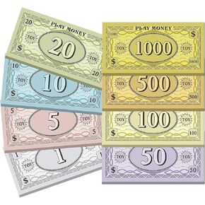 200 Pcs Prop Money Play Money for Kids Education Learning,Toy for Music Video, Develops Early Math Skills,Videos,Birthday Parties and Holida