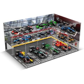 Clear Acrylic Display Case for Lego Speed Champions Ultimate Formula 1 Collector's Pack (Model Car NOT Included)– Dust-Proof Protective Showcase Box for Lego 66802 F1 Model Car Kit