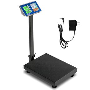Happygrill 660lbs Weight Computing Scale Digital Scale Floor Platform Scale for Weighing Package Shipping Mailing Postal Scale with LB/KG Price Calculator