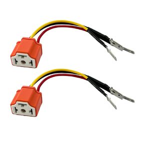 2 قطعة H4 HB2 9003 مقبس المصباح الأمامي، موصل المصباح السيراميك 16AWG، مقبس أنثى ضفيرة، ملحقات السيارة التحديثية لضوء الضباب الأمامي لقارب الشاحنة