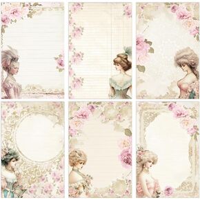 Supervitae 120 Pack Watercolor Butterfly Letter Writing Stationery Paper, 8.27 x 5.51 Inch Double Sided Decorative Letter Sheets for Writing Printing Crafts, 6 Watercolor Design (Watercolor Butterly)