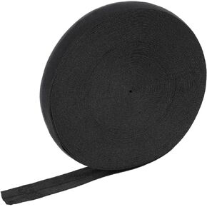 Elastic Band for Sewing, High Elasticity Sewing Ribbon Band Fold Over Stretch Foldover Elastics Wide Elastic for Waistband and Pants Waist(1 Inch 25 Yards,Black)