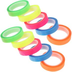 NUOBESTY 10 Rolls Transparent Highlight Tapes Note Tapes Portable Page Markers for Reading Multi Color for Teachers Students and Office Use in Kuwait