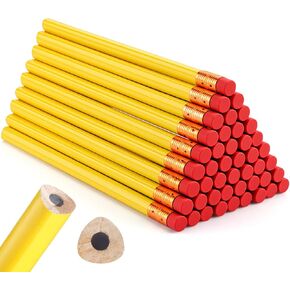 48 Pcs Jumbo Pencil, Wooden Pencil with Black Core for Carpenters Construction Workers Woodworkers Framers Beginners Students Teachers DIY Project(Orange,Round)