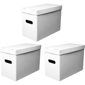 NUMINA Comic Book Boxes – 3 Pack Short Boxes | Fits 150–175 Comics | Comic Book Storage Organizer for Silver & Current Age | Durable Stackable Cardboard Box
