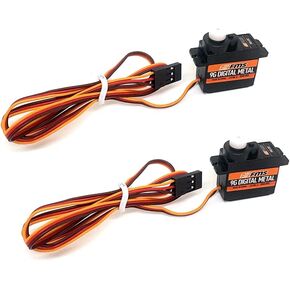 2Pcs FMS Servo 9g Digital Metal Gear Servo Positive with 460mm Length Cable for RC Airplane Model Car