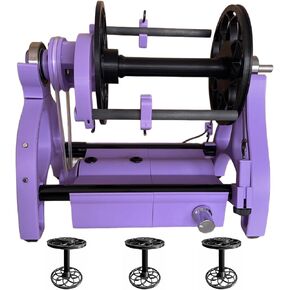 Electric Adjustable Speed Wool Yarn Winding Machine, with 3 Spools, 800rpm Maximum Speed, 12V Yarn Spinning Wheel, Forward Reverse Switching