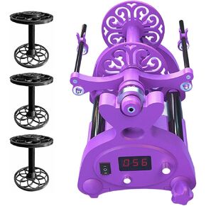 Electric Spinning Wheel for Yarn Making with 3pcs Spools, Forward Reverse Switching, 800rpm Automatic Knitting Yarn Winding Machine, Digital Display
