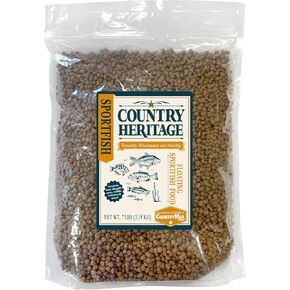 CountryMax Floating Sportfish Game Fish Food – 32% Protein, 7 lb Bag – Ideal for Bass, Bluegill, Catfish, Carp, Minnows & More – Pond & Lake Use