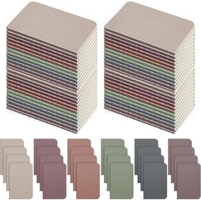 60 Pcs Pocket Notebook Mini Journal Bulk, Back to School Supplies 2. 5" x 4"kraft Paper Small Lined Notepads Softcover Pocket Notebook Cute Memo Diary Subject Notepads for Kids Student