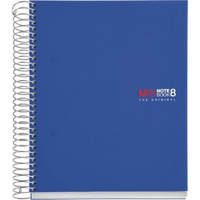 Miquelrius 8 Subject Medium Spiral Notebook, College Ruled, Blue (6" x 8")