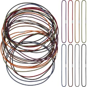 Hanaive 24 Pcs Elastic Bands for Notebook Connecting Inserts Notebook Elastic Spring Bands Replacement Refill Strap Stretchy Closure Loop for Standard Size Travel Journals Planner, 8 Colors