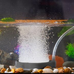Aquarium Air Rocks, Fish Tank Small Nano Bubble Rocks with Case, Silent Ultra-High Dissolved Oxygen Diffuser for Aquariums, Fish Tanks, and Hydroponics, White, 1.96 Inch