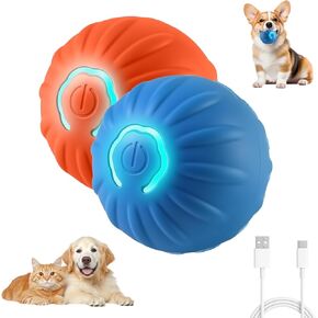 2PCS Shaky Ball Toy for Dogs, Vibrating Dog Ball, USB Rechargeable, Interactive, Automatic Moving, Bouncing, Perfect for Small, Medium, Large Dogs (Small, Cosmic)