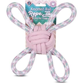 Bow Wow Woven Rope Dog Toys – Durable Chew & Tug Toys for Medium & Large Dogs – Gentle on Teeth – Assorted Shapes & Weaves – Dental Flossing Action – Heavy Duty Interactive Play