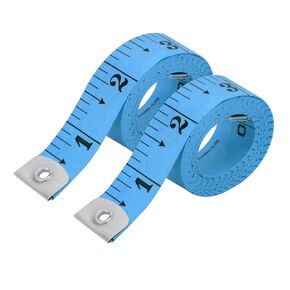 Pack of 2 Soft Fabric Tape Measures, Body Measuring Tape for Tailor, Sewing, Weight Loss, Medical Body Measurements, Nursing, Craft, and Fitness Tracking 150cm/60 inch