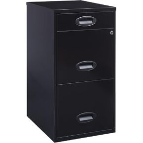 Realspace® SOHO 18"D 3-Drawer Organizer Vertical File Cabinet, Black