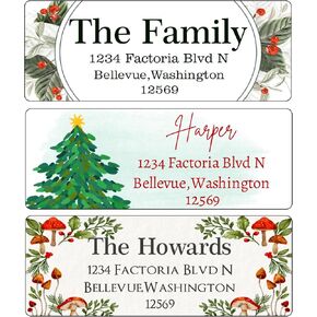 LINMAGCO Figuredized Thought Address Labels Clear 500 PCS Mail Labels for Marches Weddings Delfingsive Rectangle Delectles legant legant levels ...