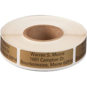 Personalized Large Print Self-Stick Address Labels 500 - Gold