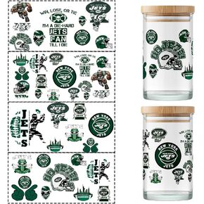 4PCS Cup Wraps USA Football UV DTF Cups Stickers Decals Waterproof Rub on Transfers Vinyl Stickers for 16 Oz Glass Cups Fridge Wall Furniture Car DIY Craft(Chief)