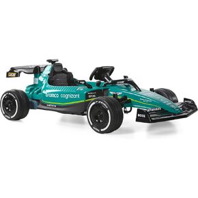 Dynacraft 12V Aston Martin Aramco Formula One Team Race Car for Age 3-8 Years, with Remote Contol