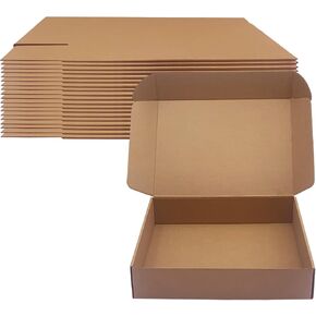 14x10x3 inch Shipping Boxes Pack of 20, Brown Corrugated Cardboard Box Mailer Boxes for Packaging Small Business Shipping，Recyclable Moving Storage Mailing Boxes Bulk Book Literature Gift Giving