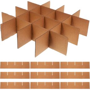 GLEAVI 24pcs Cardboard Box Dividers for Moving Glassware Packaging Easy Assembly Paper Partition for Shipping and Storage Smooth Surface Protection
