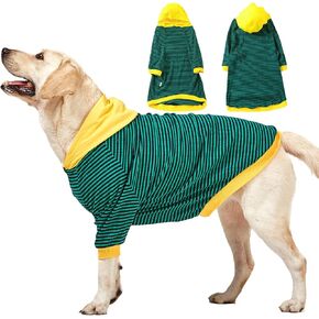 LovinPet Large Pitbull Dogs Onesies - Wound Care/Post Surgery Dog Clothes, Anxiety Relief Shirt for Dogs, Large Breed Dog Pajamas, Lightweight Stretchy, Reflective Stripe, Brown Shark Print /2XL