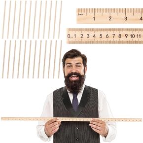 gisgfim 12 Pack 39 Inches Wood Double Sided Meter Stick Yard Stick Wood Economy Meterstick Wooden Ruler 100 Centimeters Measuring Yardstick Bulk School Classroom Home Office Kid Measuring Tailor Craft