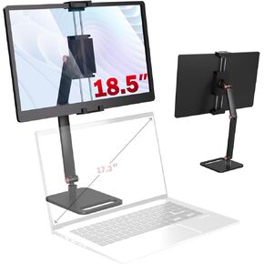 Portable Monitor Stand Holder for 6-18.5 Inch,Universal Desktop Version Expandable Display Base Adjustable Portable Monitor Desktop Clamp,Long Stand,Tablet Stand ,Compatible with Larger Sizes