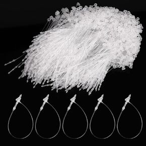 Plastic Fasteners Hang Tags, 1000 PCS 3.5 Inch Long Clear Snap Lock Pins Security Jewelry Tag Pin Hang Transparent Clothing Loop Price Tag Showing Pins for Retail Store Clothing Crafts