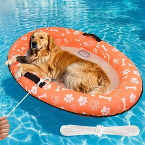 Large Dog Pool Float - 59"X39" Dog Pool Float for Large Dogs, Puncture Proof pet Floats Holds Up to 110 Lbs