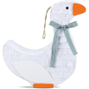 13 x 11. 5 x 4 Inch One Silly Goose Piñata Farm Animal Piñata for Birthday Decoration, Funny Goose Party Decoration for Adults Birthday Baby Shower Party Supplies