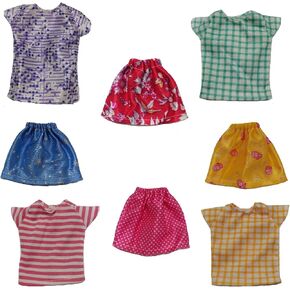 Doll Clothes Outfits for Mini 6-7-8-9-10 Inch Girl Dolls ,Doll Clothing Skirt for Small Fashionista 11.5" Dolls