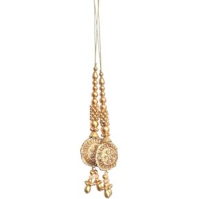 2 Pair Blouse Tassels for Bridal Dress Latkan Home Decor Accessories DIY Decor Curtains Cushions Tassel (Golden 3, 5.5 Inch)