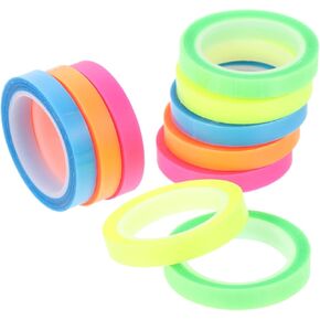 10Rolls Transparent Highlighter Tapes Portable Page Markers for Office School Supplies and Book Tabs Each