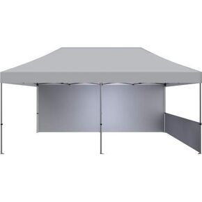 Zoom 20' Popup Tent Full Wall Gray