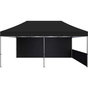 Zoom 20' Popup Tent Half Wall Kit Black