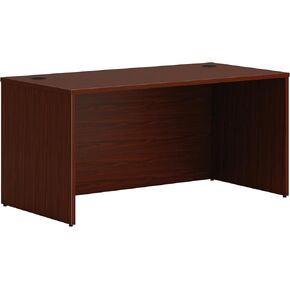 HON MOD Executive Desk 60-Inch Large Computer Desk Shell, Thick Wooden Laminate, Modern Table with Cord Management, 60" W x 30" D x 29" H, Traditional Mahogany