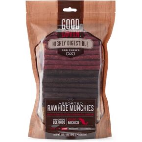 Good Lovin' Highly Digestible Assorted Rawhide Munchies Dog Treats 22 oz. Count of 80