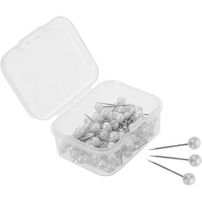 Angoily 500pcs Pearl Head Sewing Pins for Quilting and Knitting Durable Straight Pins for Fabric Crafting DIY Art Clothes Decoration for Cross Stitch Projects