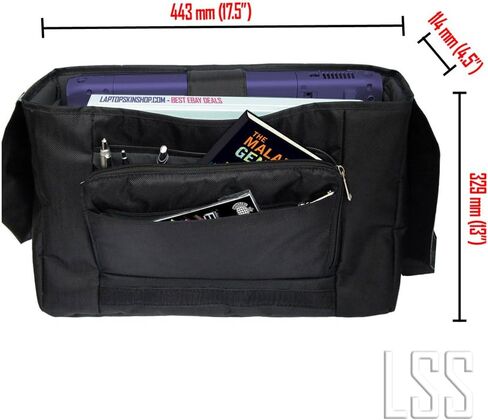 LSS 15" 15.6 inch Laptop Padded Compartment Shoulder Messenger Bag, Carrying Case for 14" 15" 15.6" & Smaller Size Notebook in Saudi Arabia