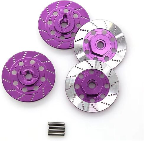 RC Parts Compatible with Tamiya for TT01 for TT02 for HPI for HSP 94123 for Sakura D4 1/10 RC On Road for Racing Car 4pcs Metal Brake Disc Wheel(Silver) in Saudi Arabia