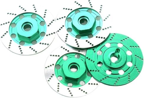 RC Parts Compatible with Tamiya for TT01 for TT02 for HPI for HSP 94123 for Sakura D4 1/10 RC On Road for Racing Car 4pcs Metal Brake Disc Wheel(Silver) in Saudi Arabia