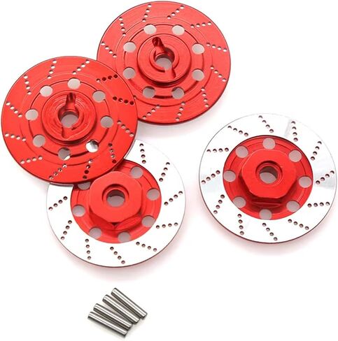 RC Parts Compatible with Tamiya for TT01 for TT02 for HPI for HSP 94123 for Sakura D4 1/10 RC On Road for Racing Car 4pcs Metal Brake Disc Wheel(Silver) in Saudi Arabia