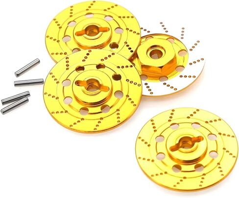 RC Parts Compatible with Tamiya for TT01 for TT02 for HPI for HSP 94123 for Sakura D4 1/10 RC On Road for Racing Car 4pcs Metal Brake Disc Wheel(Silver) in Saudi Arabia