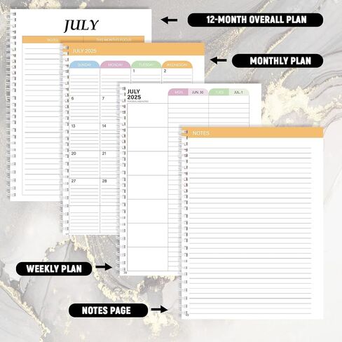 Teacher Planner 2025-2026 Notebook with 10 Section Lesson Book Daily Weekly Monthly 8.5"x11" Organizer Spiral Bound Planning Stickers, Dated Calendar, Pocket Folder, Page Tabs(Black Starry Sky) in Saudi Arabia