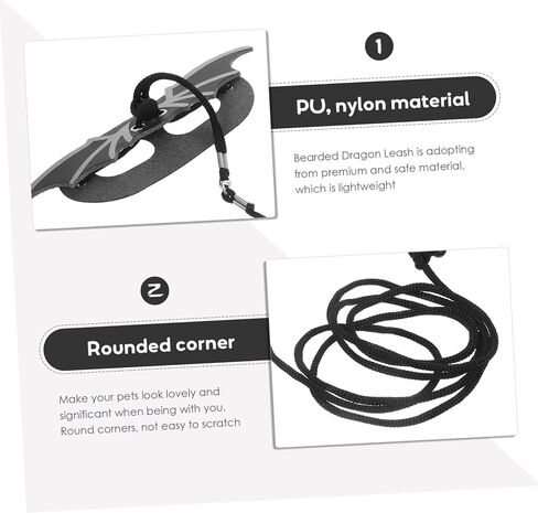 1 Set Outdoor Lizard Harness with Wing Design for Pets for and Exploration and Convenient Reptile Leash for Bearded Dragons and Lizards in Saudi Arabia