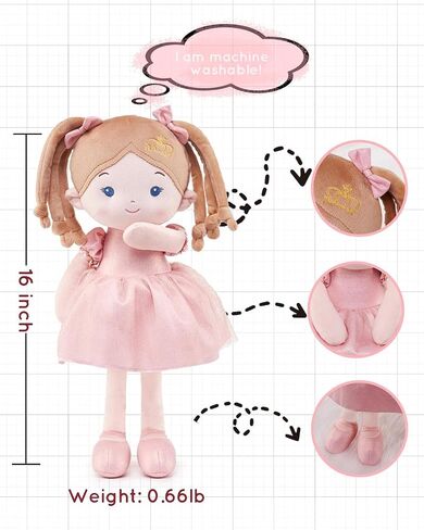 ألعاب دمية طفل ناعمة مخصصة للبنات (16 '') ، أول دمى عيد الميلاد ، ألعاب Leya Doll Baby Rag Plush لأطفال الأطفال الصغار - Christmas Special - Princess Breeze in Kuwait